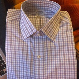 NWT Brooks Brothers Dress Shirt Size 15 32 Regent Non Iron Blue and Purple Box